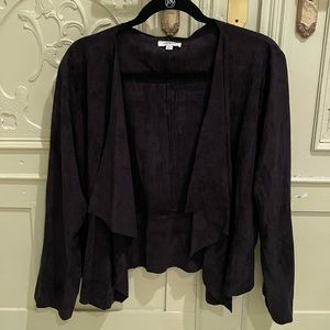 Black faux suede dressy jacket